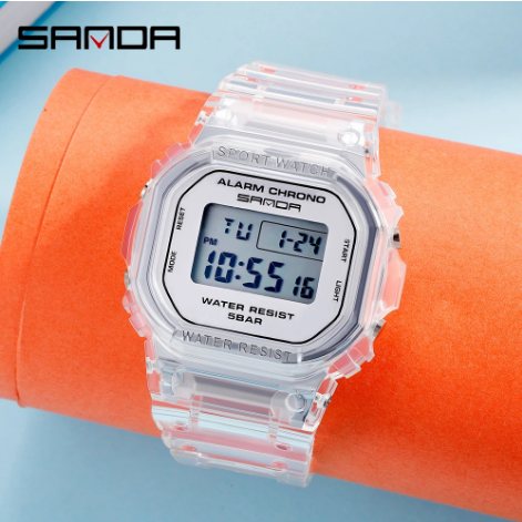 Sanda Rollexeble Watches Wholesale Sport Men Digital 2021 Watch Transparent Band S Shock Sports Women Kids Resin Stainless Steel