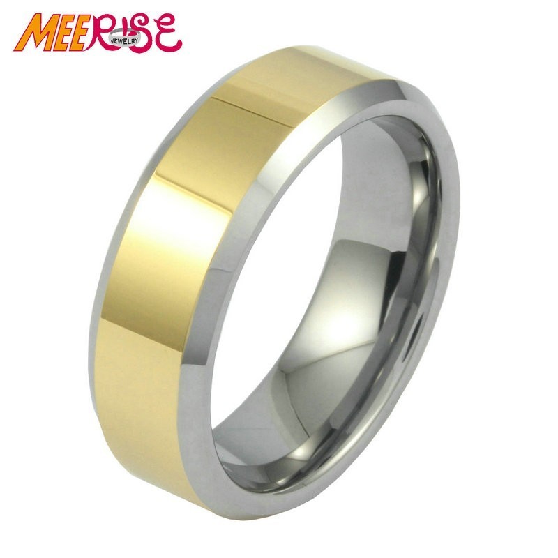 CHENG JEWELERS Wedding Bands Gold Tungsten Rings Trendy Dome Unisex 6mm Engagement Rings for Women Tungsten CARBIDE CHENG