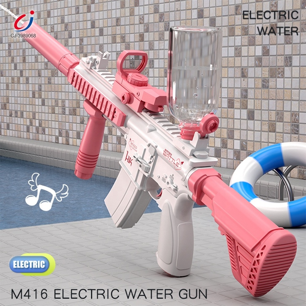 Chengji high pressure electric water gun pistol summer water toy removable powerful automatic squirt m416 electric water gun