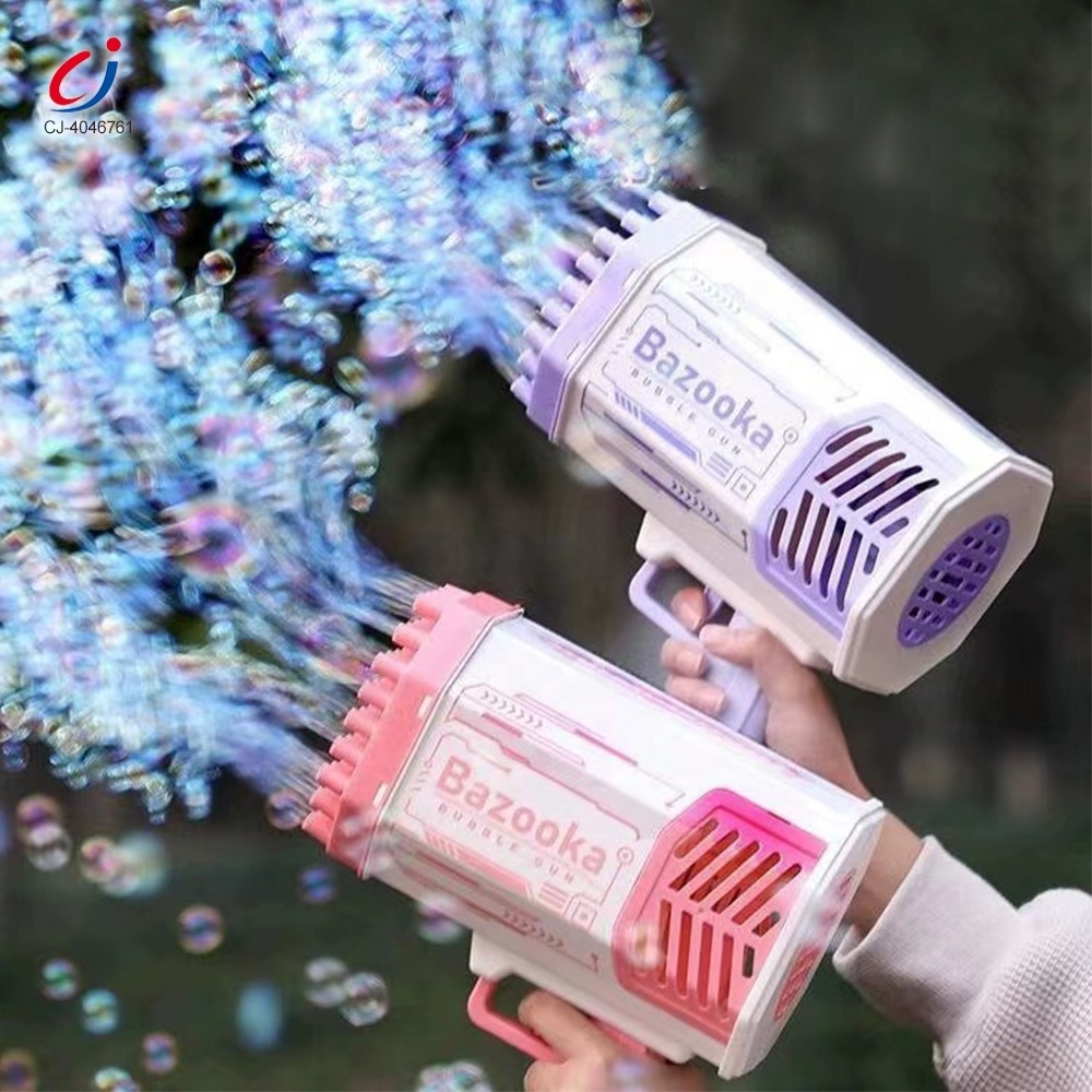 Chengji summer electric products 2024 soap bubbles gun burbujeros bubble maker gatling 88 holes bazooka bubble gun