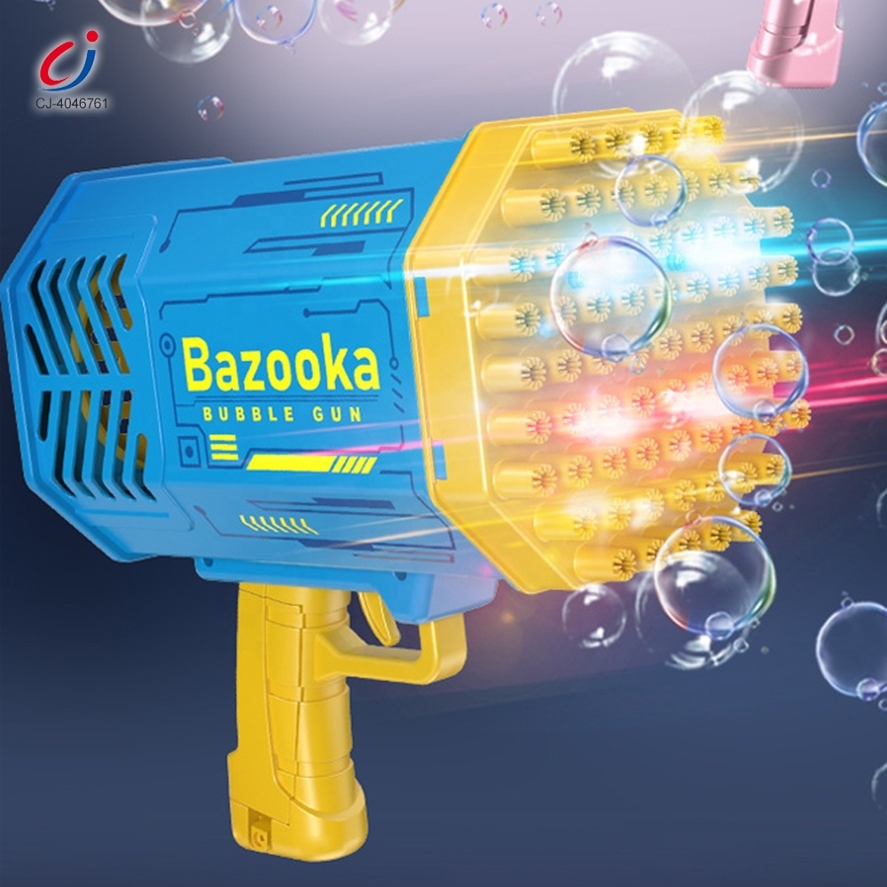 Chengji summer electric products 2024 soap bubbles gun burbujeros bubble maker gatling 88 holes bazooka bubble gun