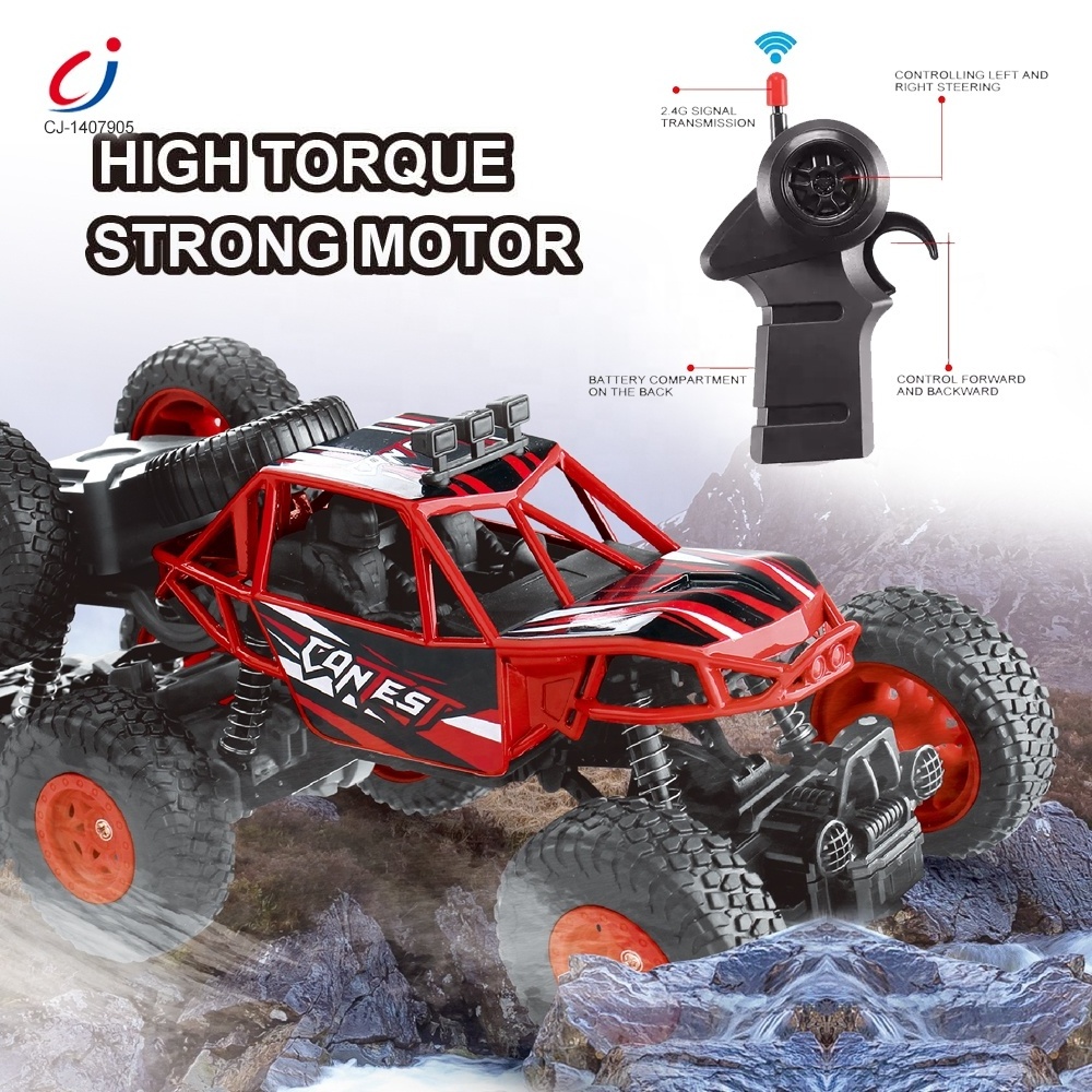 High Speed 2.4g 6WD Remote Control Toy Racing 6 Wheels Powerful Alloy Car Shell Climbing RC Car Toy