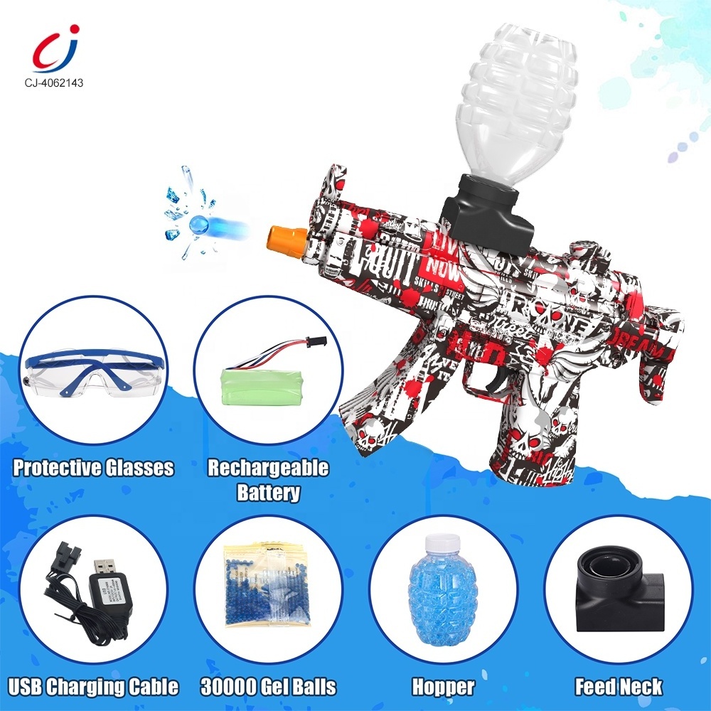 Chengji mp5 water ball toy gun adults kids outdoor shooting game toys electronic water bullet gun with glasses