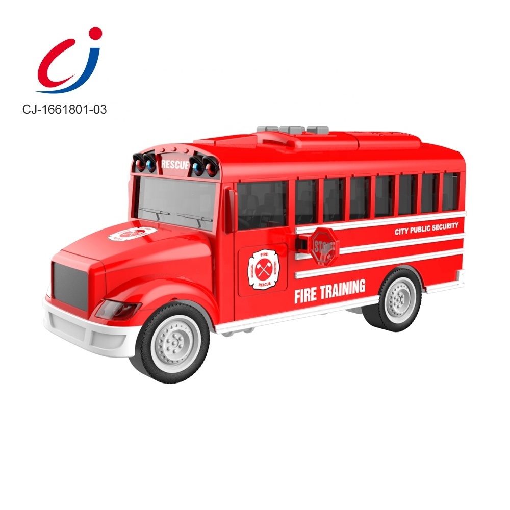 High Quality Plastic Police Car 1/20 Metal Toy Cars , City Service Fire Fighting Truck School Bus Model