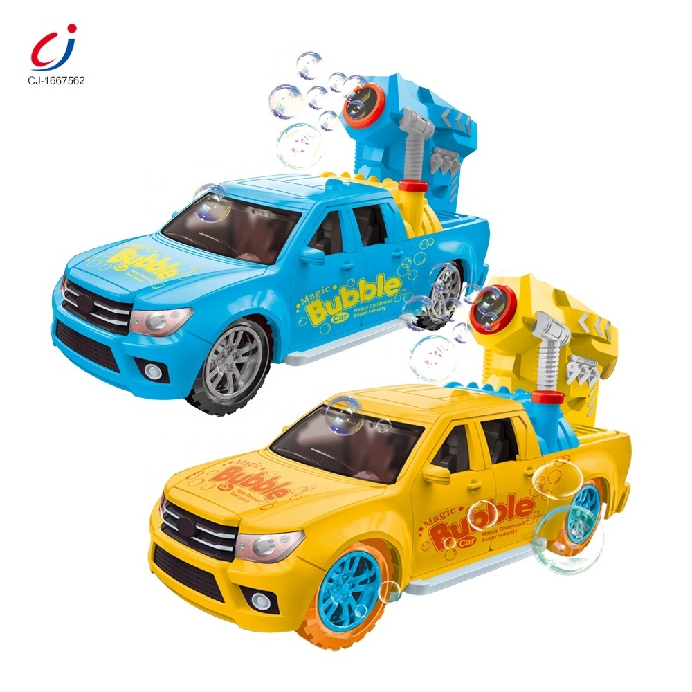 Automatic electric rc bubble maker blower machine 2.4G multifunction 5 channel remote control bubble rc car with opening doors