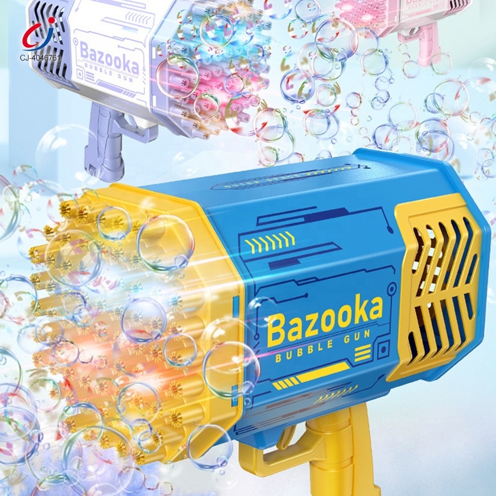 Chengji summer electric products 2024 soap bubbles gun burbujeros bubble maker gatling 88 holes bazooka bubble gun