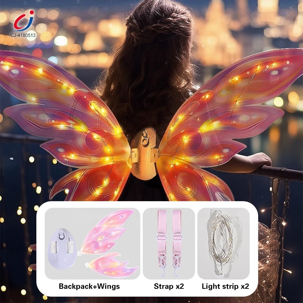 Chengji wholesale halloween costumes party electric led butterfly fairy cosplay angel wing for kids