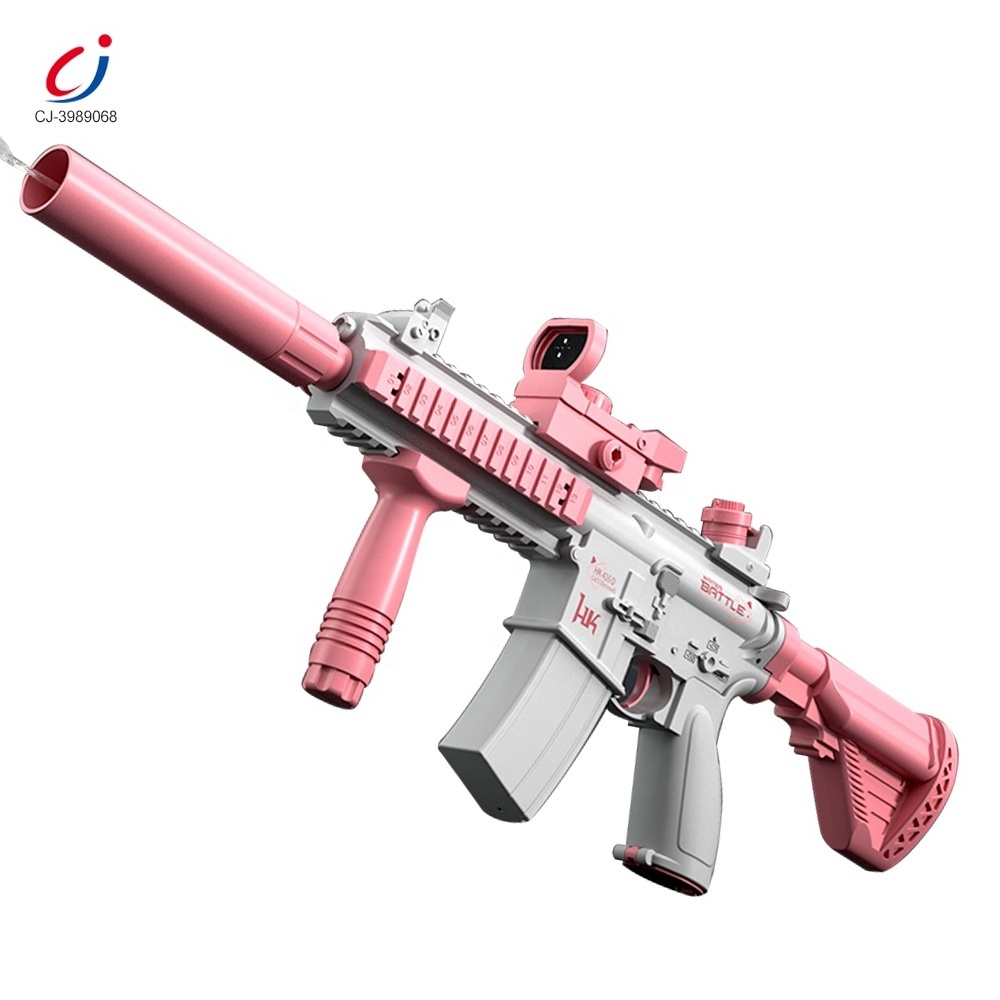 Chengji high pressure electric water gun pistol summer water toy removable powerful automatic squirt m416 electric water gun