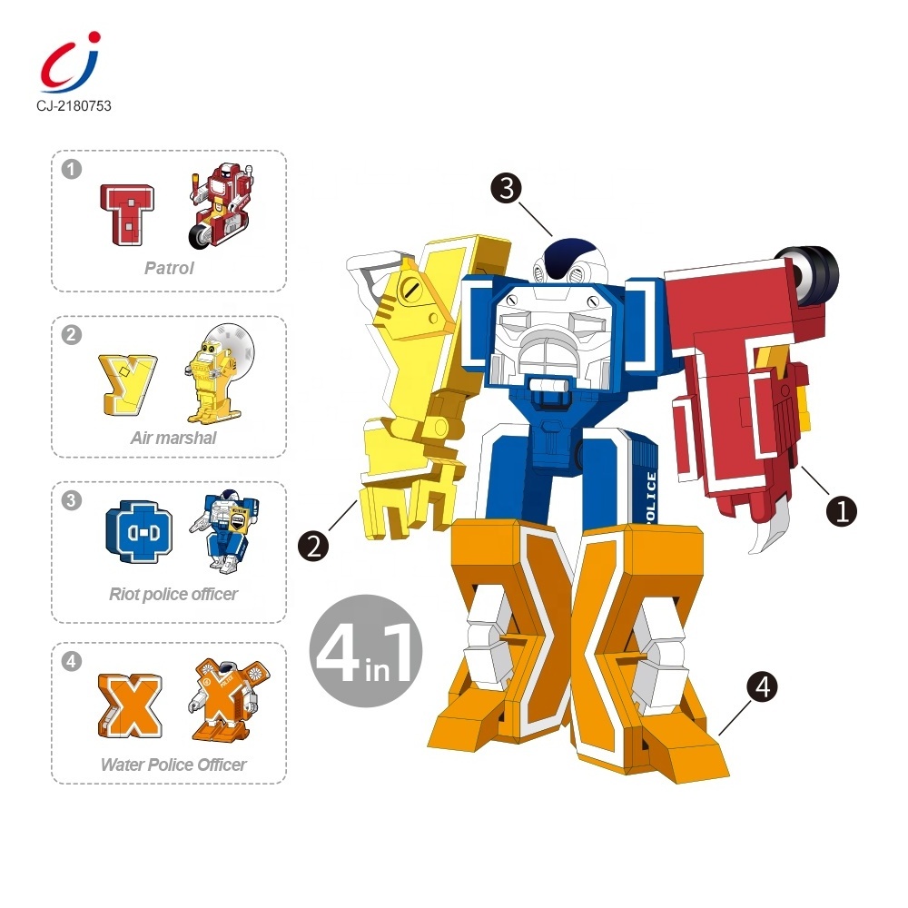 Educational toy 7 in 1 letter deformer toys robot assembly montessori russian letter alphabet robot toy