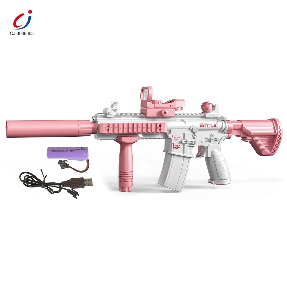 Chengji high pressure electric water gun pistol summer water toy removable powerful automatic squirt m416 electric water gun