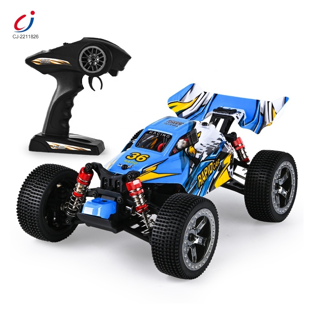 Chengji 2023 hot sale 2.4ghz 1/16 4wd kids high speed remote control brush cars 550 motor fastest rc trucks for adults