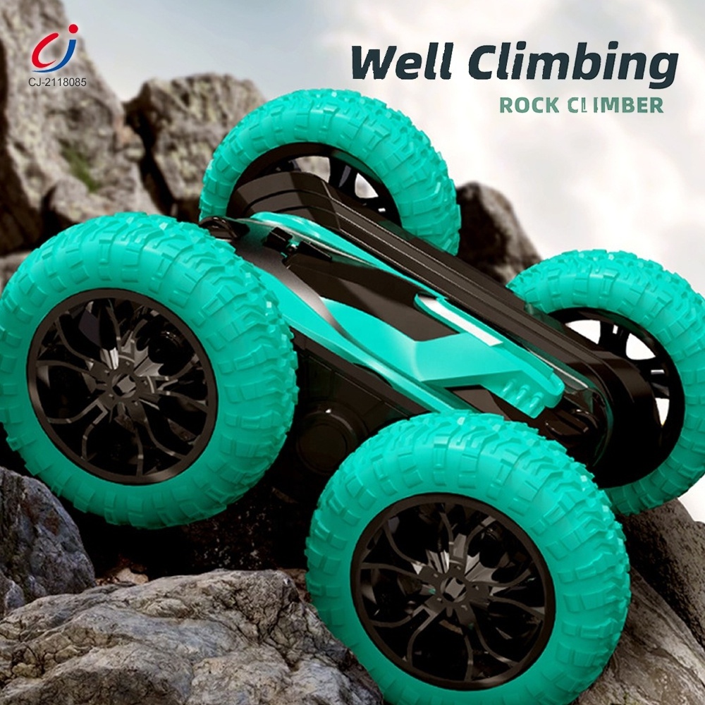 Chengji high quality 360 rolling remote control car toy 2.4G double sided four wheel rc stunt car