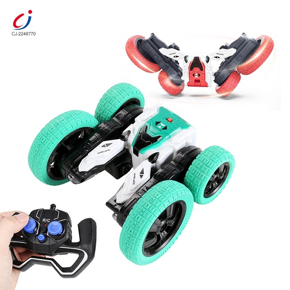 Chengji new product 2.4ghz remote control spinning car toy 180 flip high speed rc stunt car with light