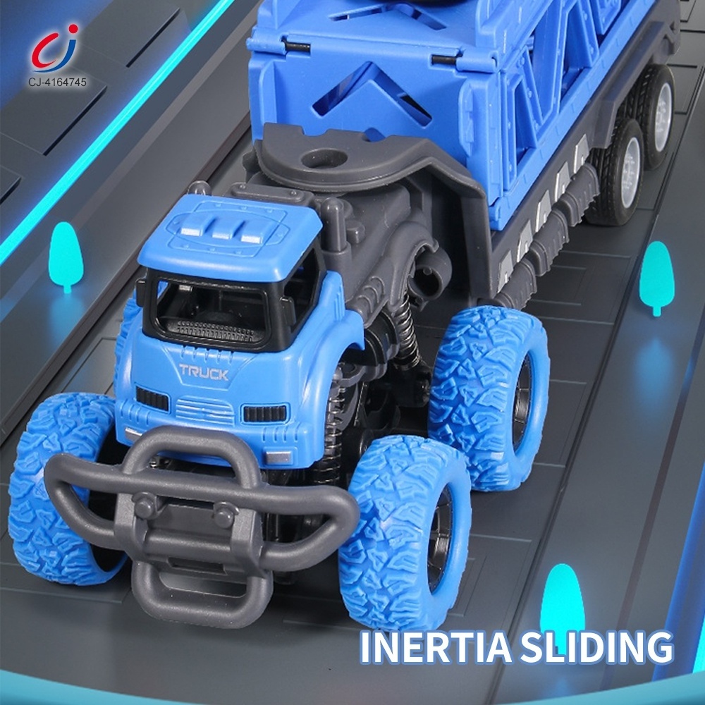 Chengji engineering friction vehicles model car carrier toys deformation container catapult track transport vehicle toy