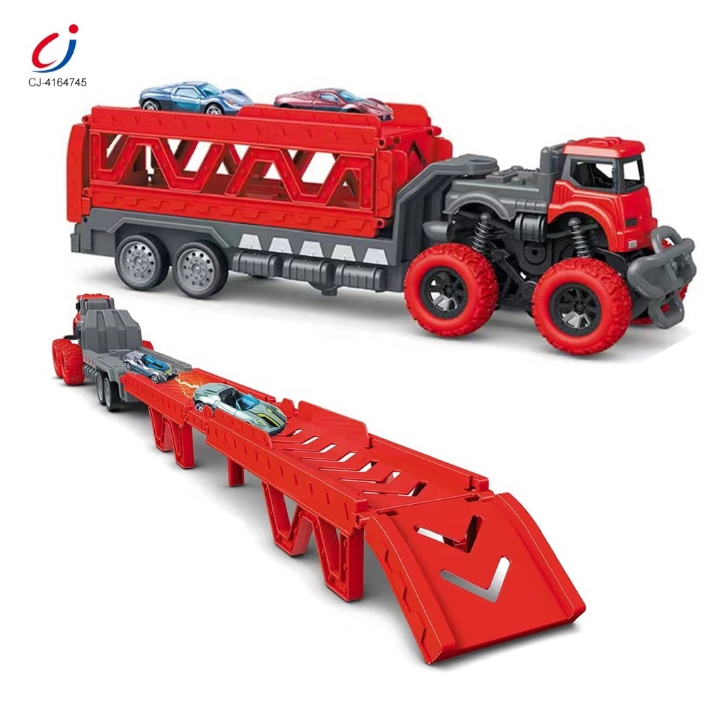 Chengji engineering friction vehicles model car carrier toys deformation container catapult track transport vehicle toy