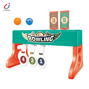 Chengji new arrivals wholesale outdoor structure indoor sport ball throwing game plastic table bowling set toy for kids