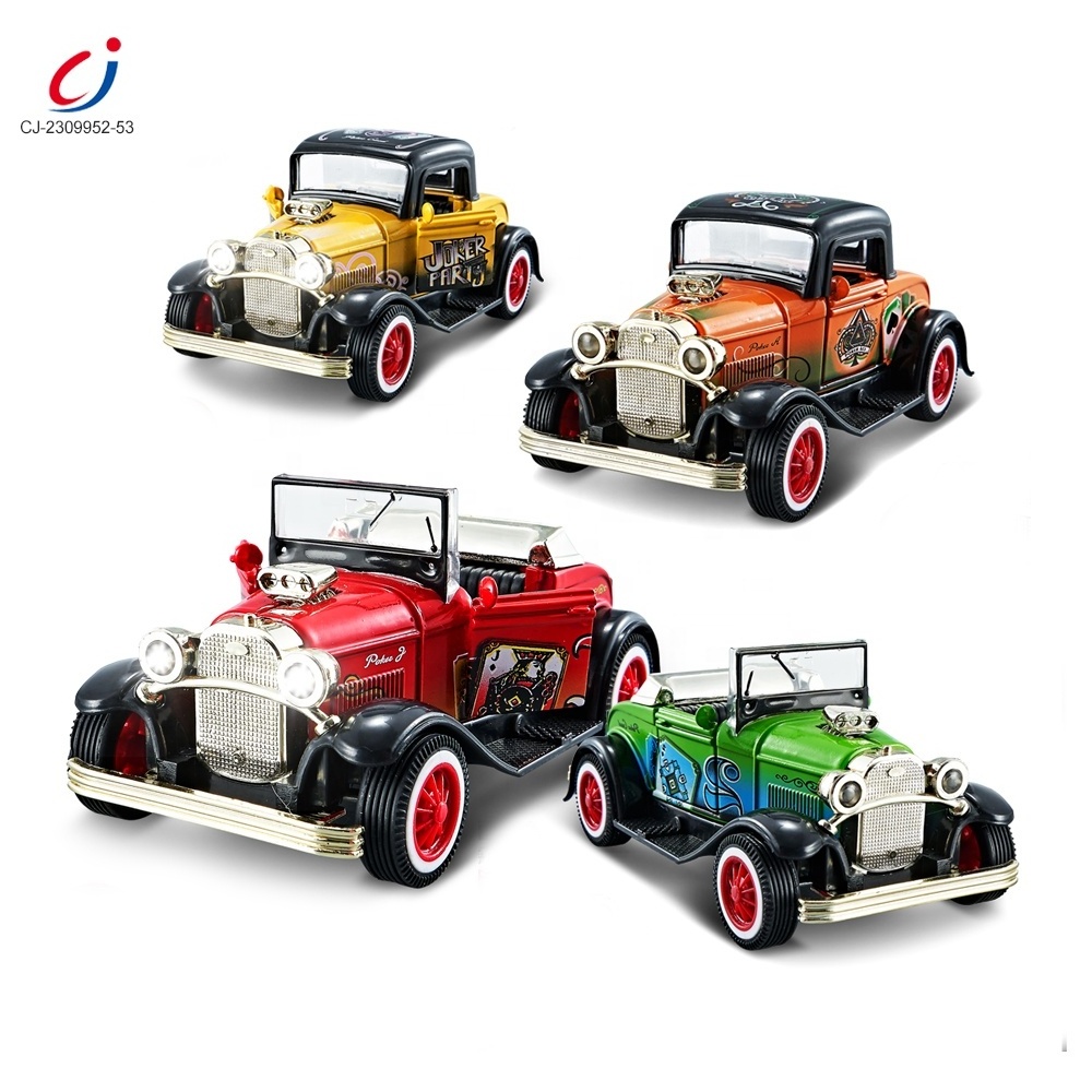 Chengji 1:36 open door diecast model graffiti alloy convertible children toys car open door music car pull back