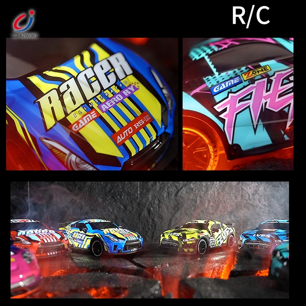 Chengji fast toy racing car 1:18 full function night light remote control battery operated toy race car