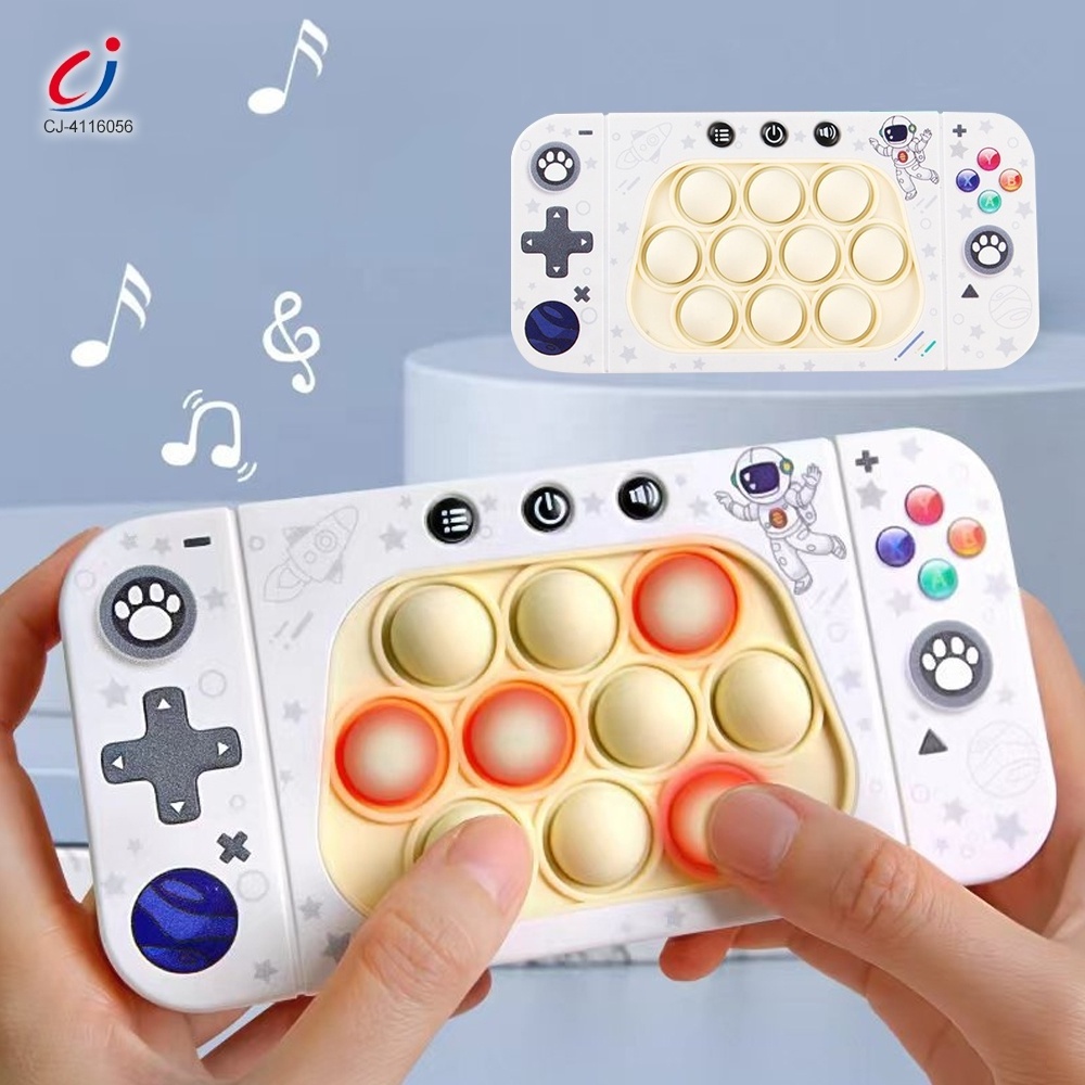 Chengji children puzzle pop light up game console electronic handheld quick push fidget toy for kids