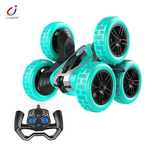 Chengji rc stunt vehicle car children lighting music 360 degree rotation 2.4g double-sided 6 wheel rc stunt car