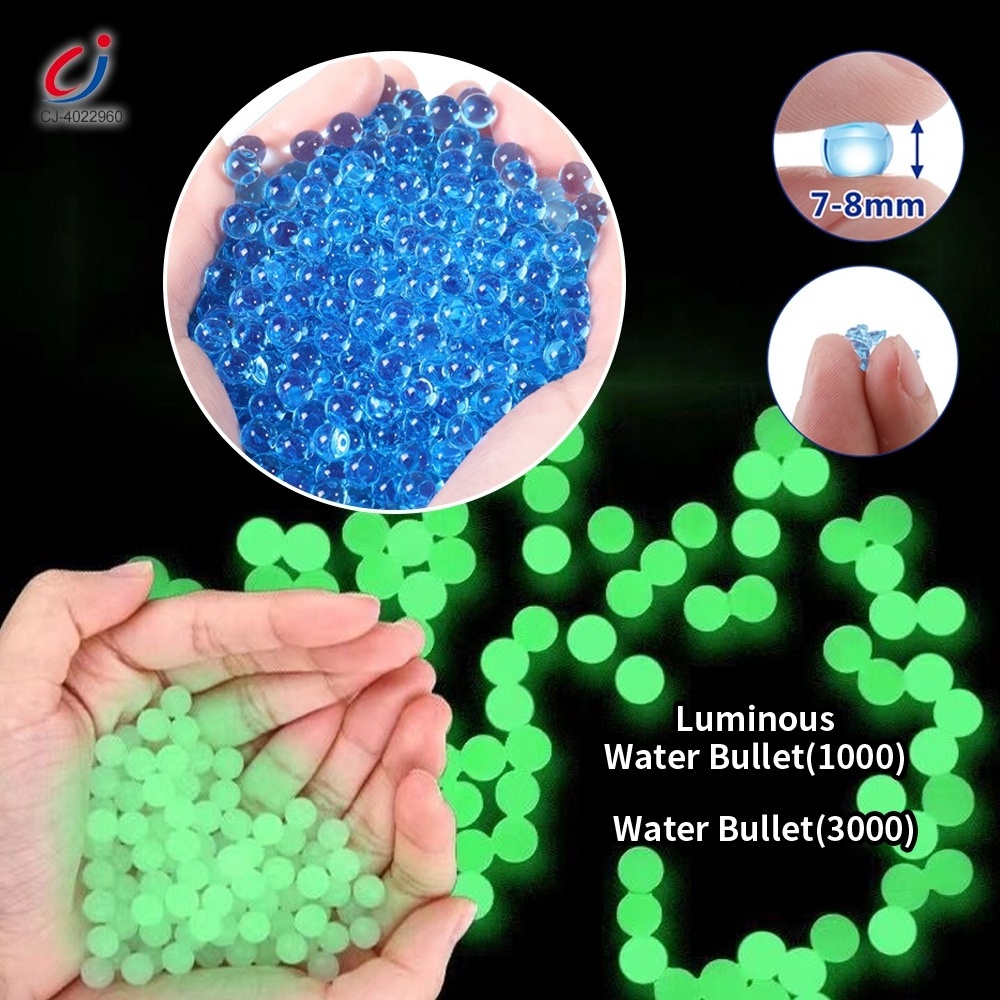 Chengji 2023 new electric toy outdoor automatic shooting game 7-8mm luminous water gel bullet splatter ball gun pistol