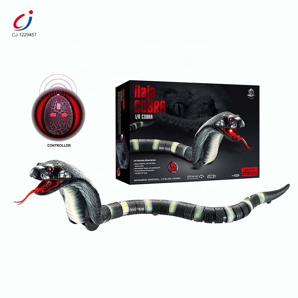 Chengji Best christmas plastic simulation animal model infrared remote control snake toy