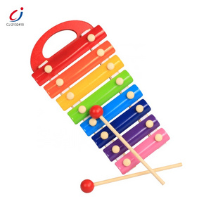 Chengji Kids Educational Wooden 8 Tones Musical Instrument Baby Knocking Piano Xylophone Toy