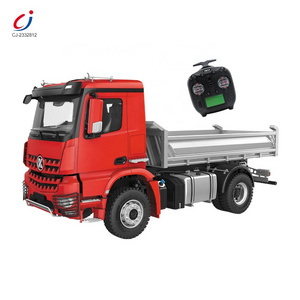 Chengji professional kids simulation 1/14 4x4 big remote control metal toys rc hydraulic dump truck for adult