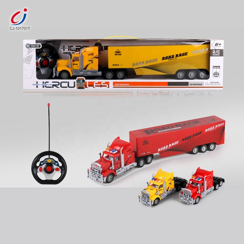 New low price big size shantou factory remote control rc truck trailer with light