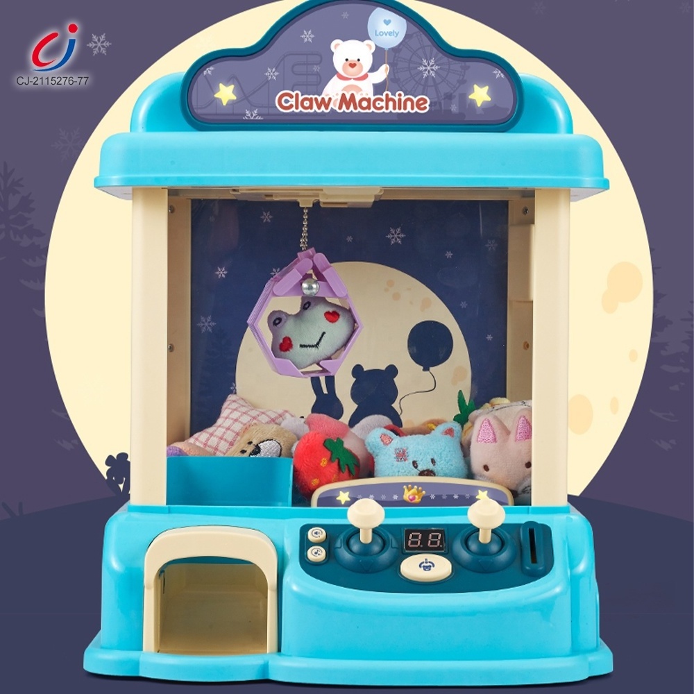 Electric mini coin operated game clip catch doll mini plush toy claw machine play fun toy vending catch the doll game machine