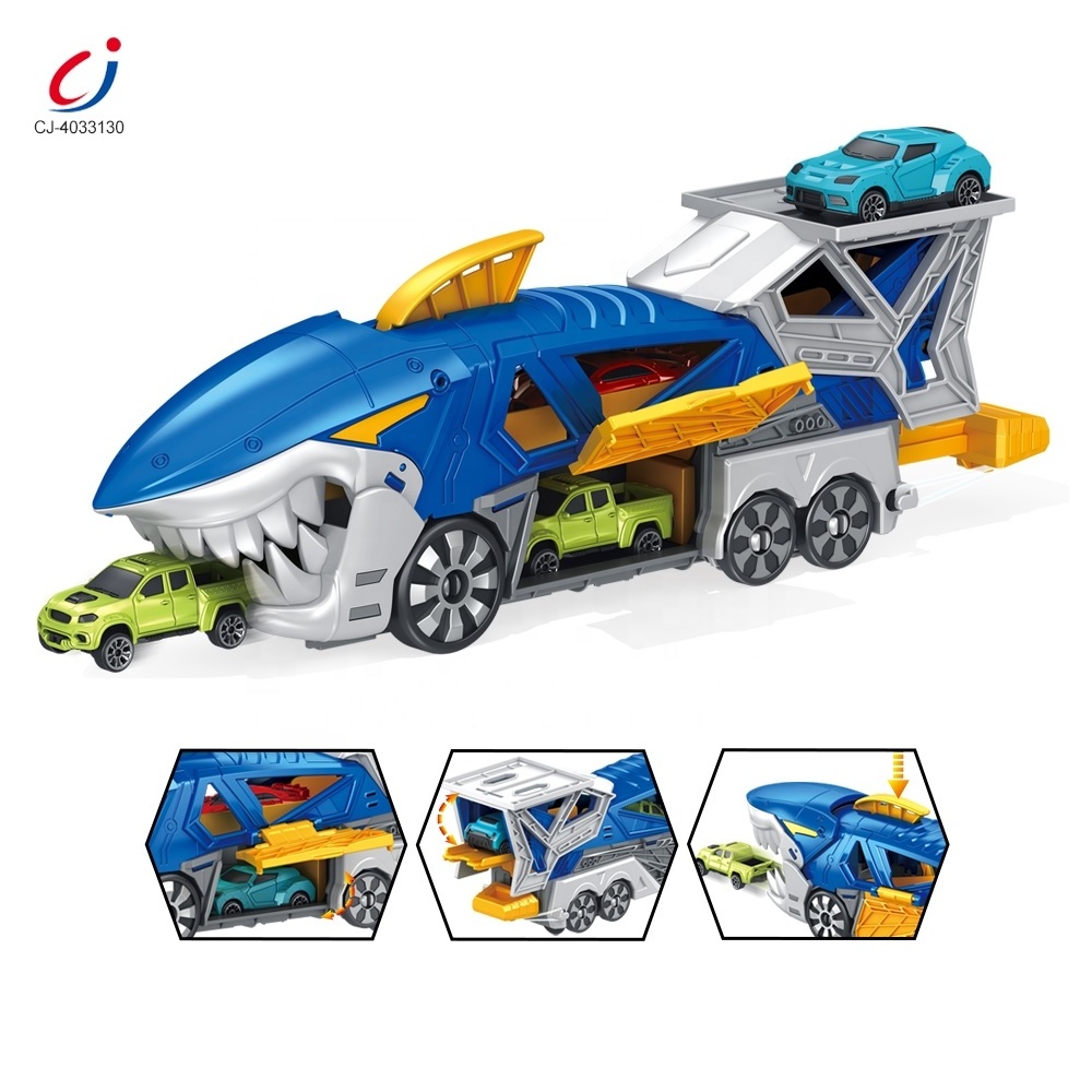 Chengji crocodile shark track catapult truck toy vehicles transport truck carrier toys inertial ejection vehicle shark truck toy