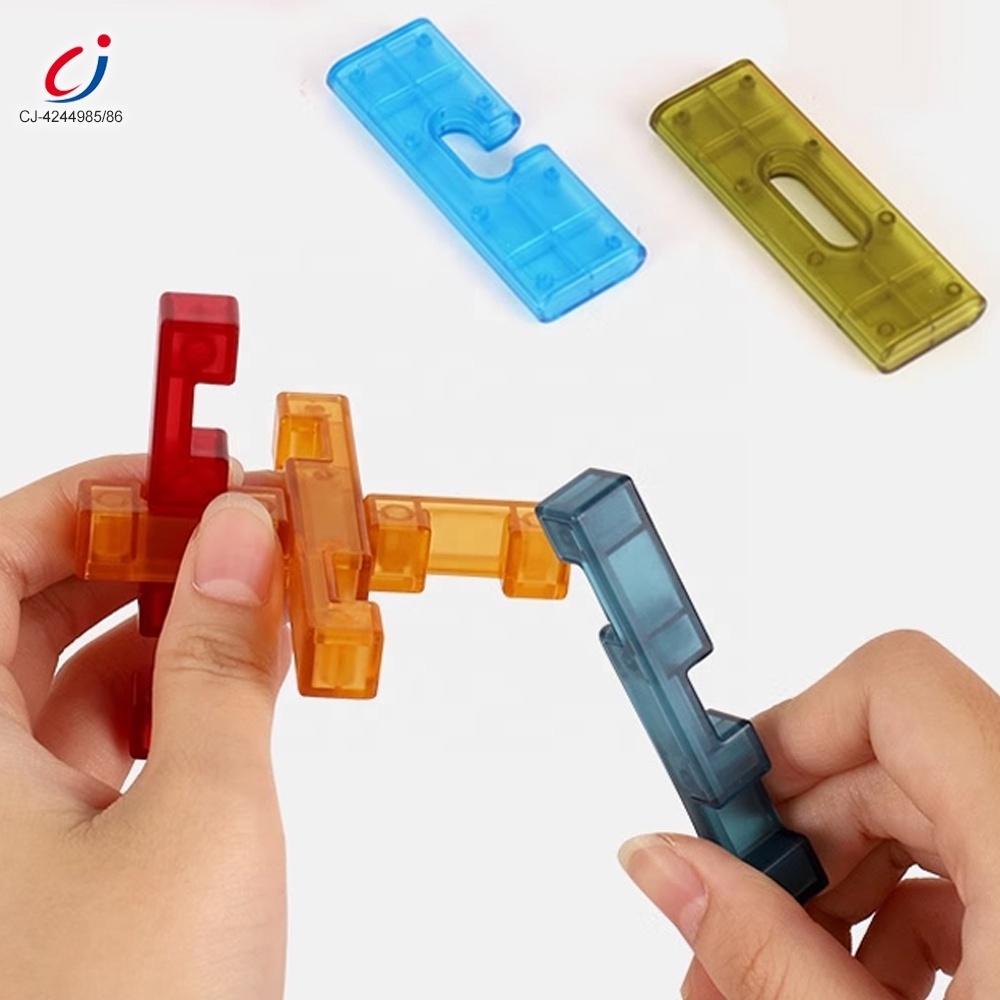 Chengji burr puzzle toy set kids gift early educational mind brain teasers game plastic Interlocking 3d luban lock