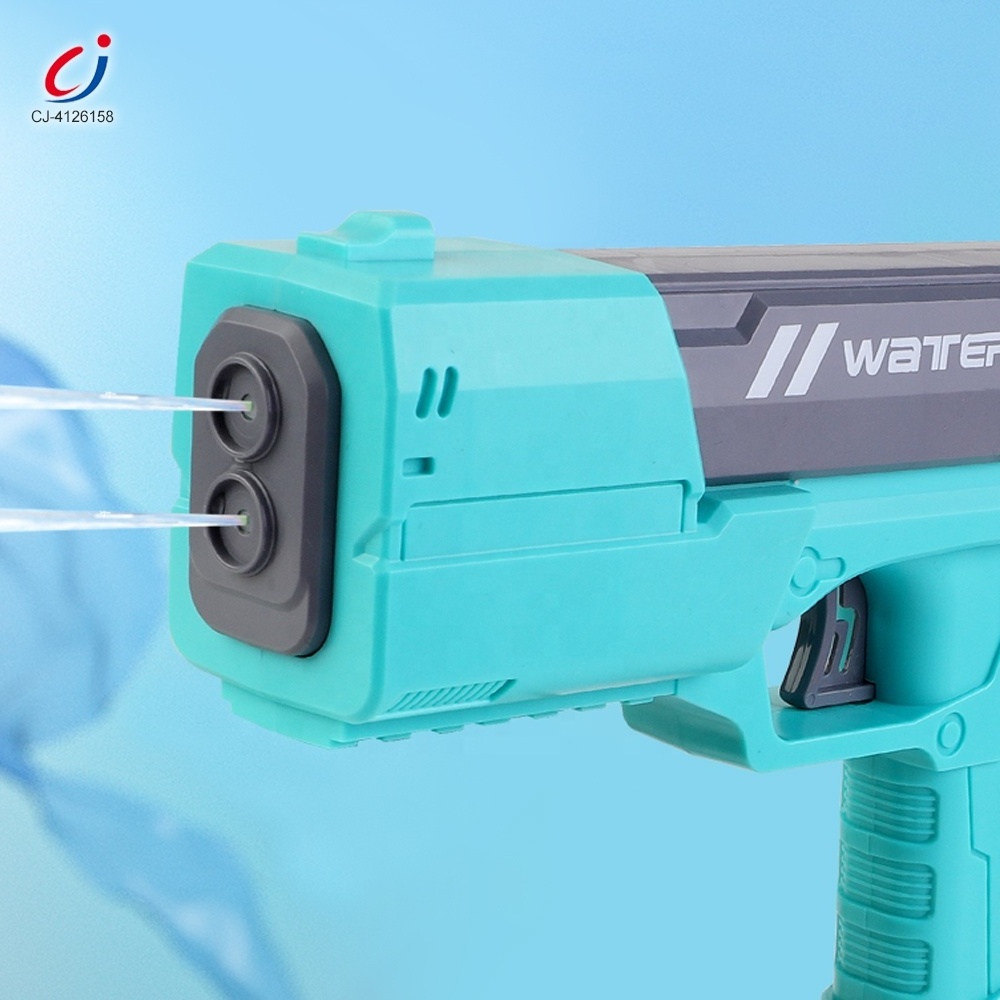 Chengji new generation double nozzle electric glock pistol shooting summer outdoor toy rechargeable electric water gun for kids