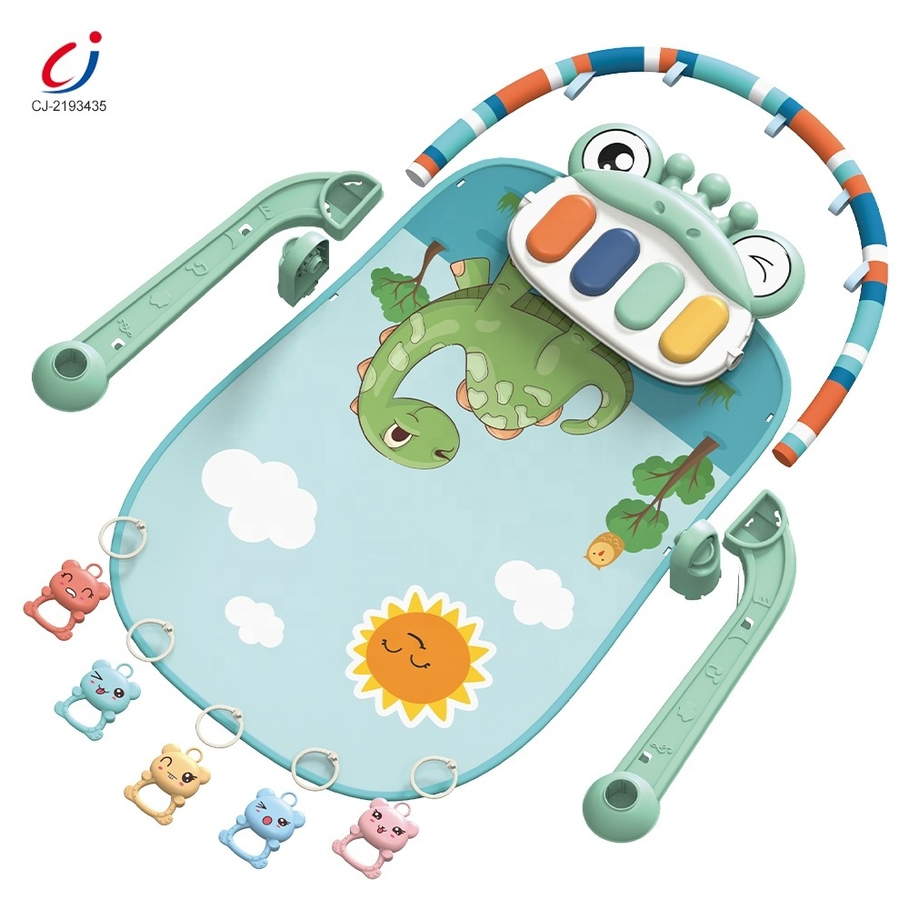 Educational crawl foot pedal musical baby piano mat playmat cartoon musical piano baby activity mat toy