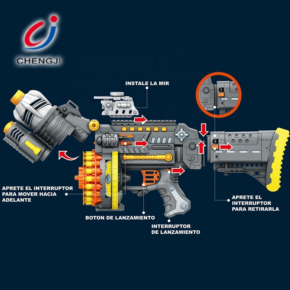 Christmas gift cheap plastic toy electronic gun toys shoot soft bullet gun