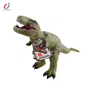 Chengji kids animal model play set vinyl toy light up simulation sound effect dinosaur toys for children