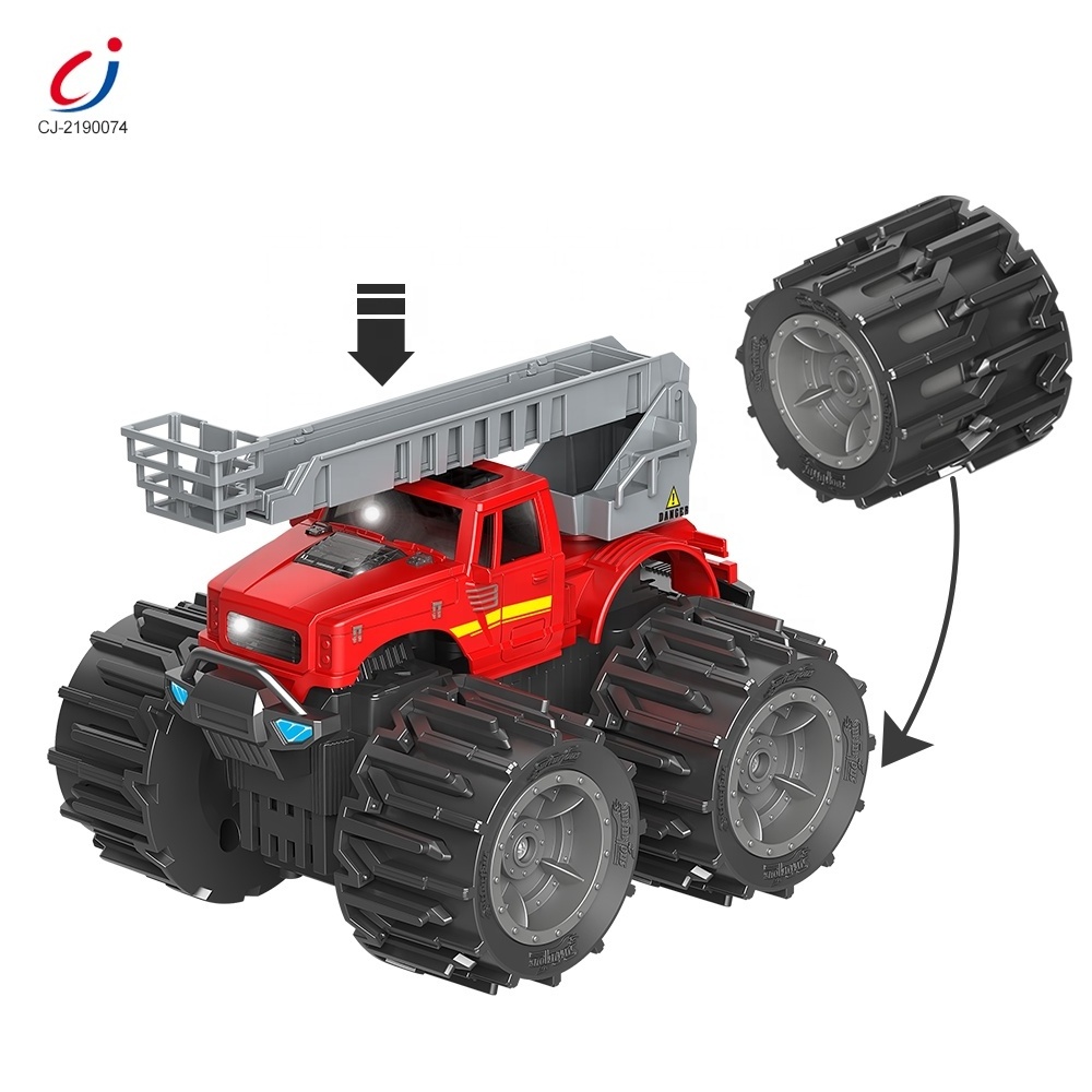 Kids toy cars set boy monster trucks inertia car toys deformation wheel pickup ladder fire truck toy car