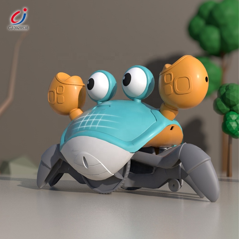 Chengji walking sensor crawling induction electric crab toy educational interactive electric runaway crab baby crawling crab toy