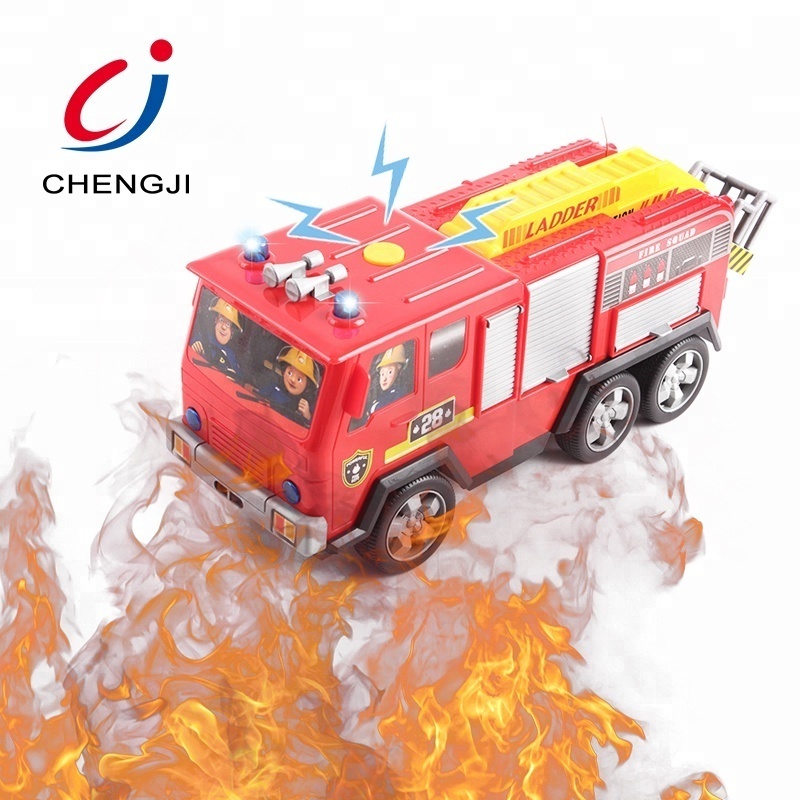 Hot selling electric fire engine toys kids mini rc truck with music