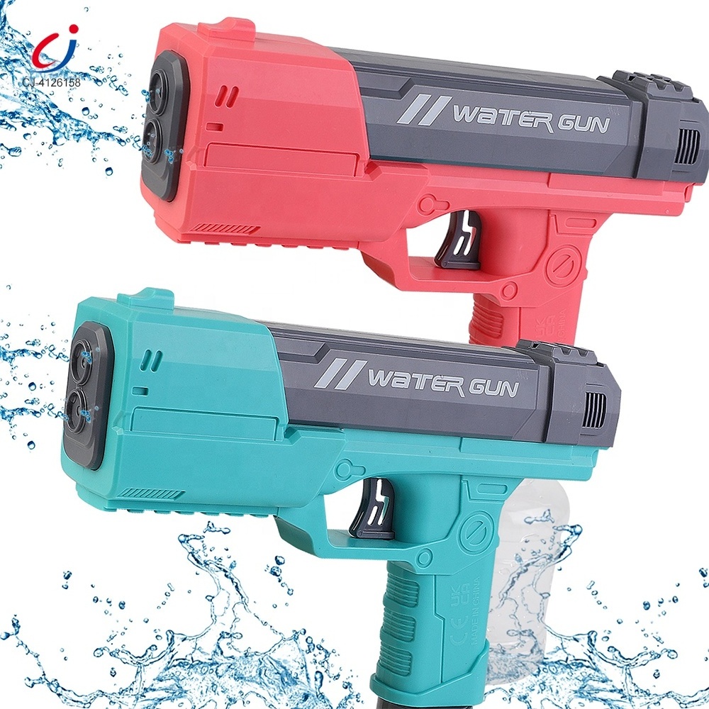 Chengji new generation double nozzle electric glock pistol shooting summer outdoor toy rechargeable electric water gun for kids