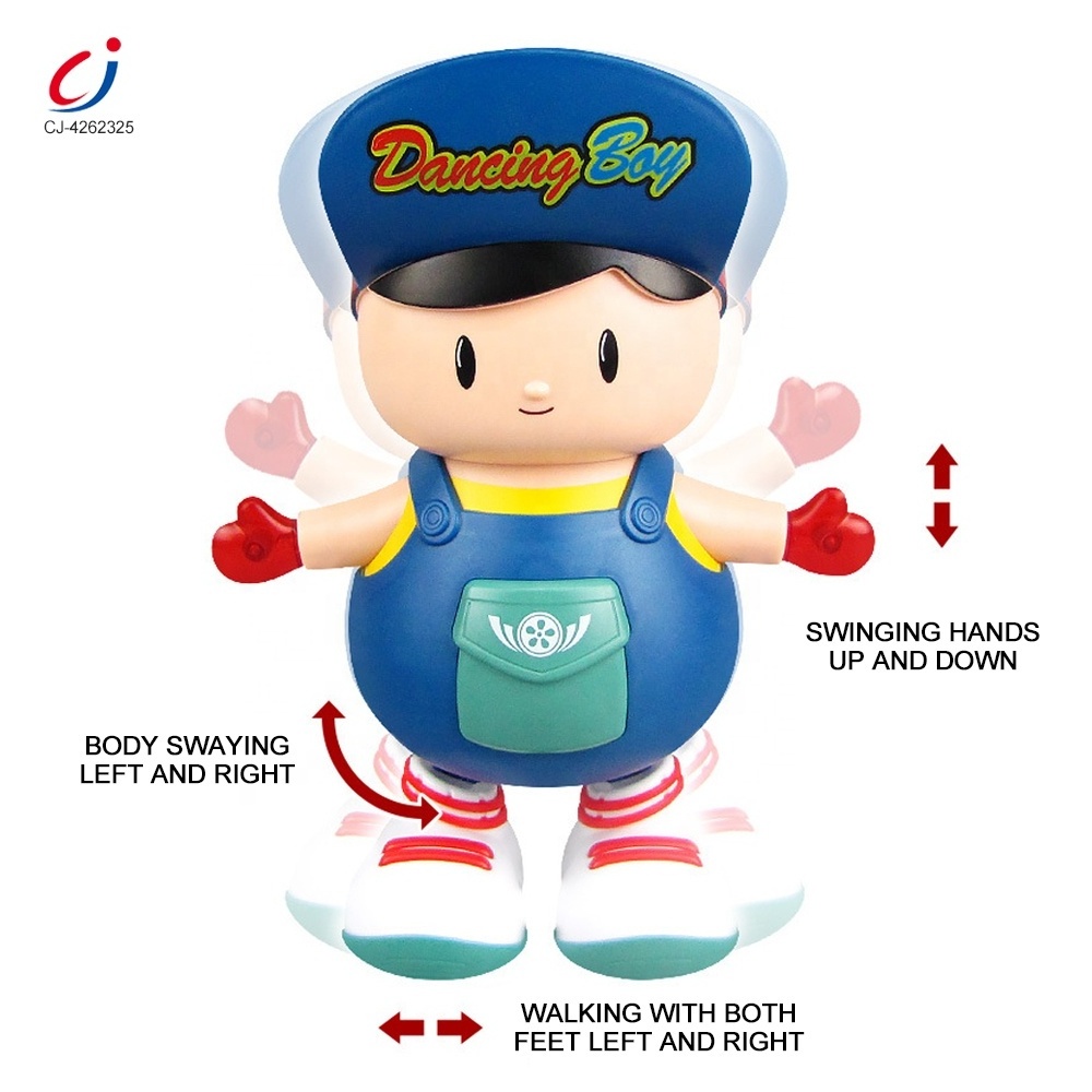 Chengji b/o moving shaking lighting music cartoon boy doll universal dancing dolls electronic walking toys for kids