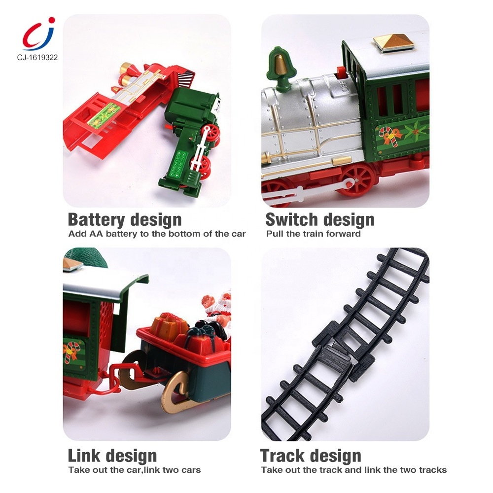 Chengji Intelligent musical light railway slot car track electric set rail train toys