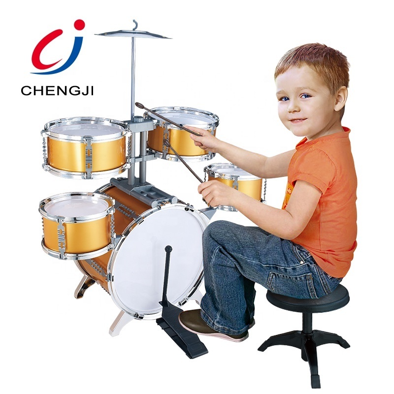 Chengji instrumento musical de juguete children jazz drum toy musical instruments plastic kids drum sets for sale