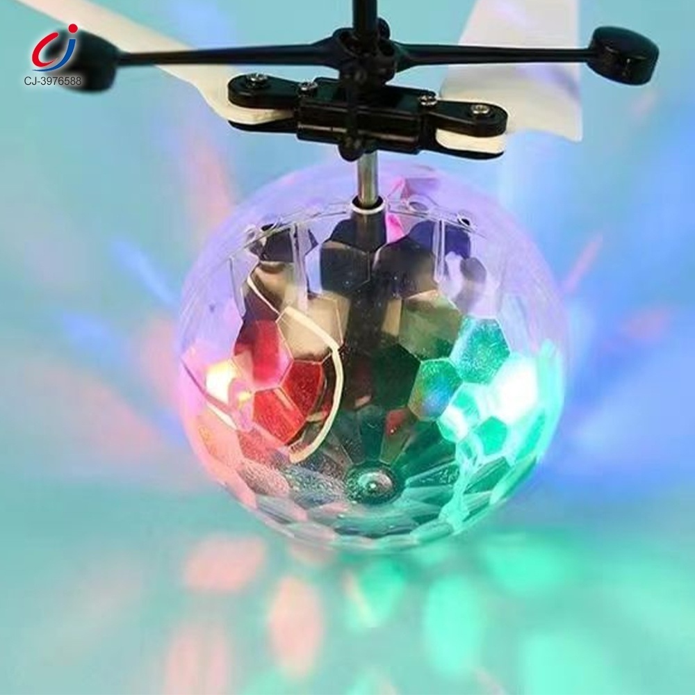 Chengji hand controlled rc helicopter flying ball flashing drone ufo infrared induction flying ball helicopter for kids