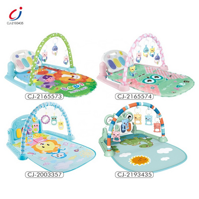 Educational crawl foot pedal musical baby piano mat playmat cartoon musical piano baby activity mat toy