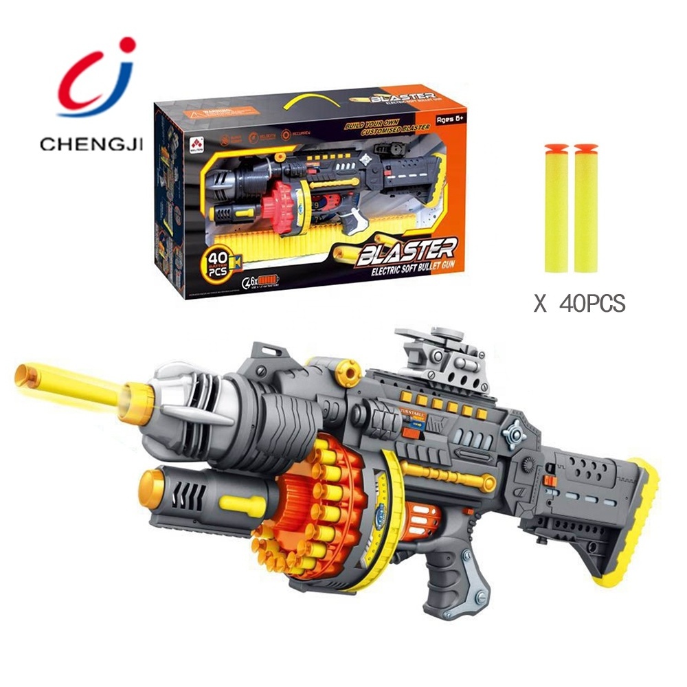 Christmas gift cheap plastic toy electronic gun toys shoot soft bullet gun