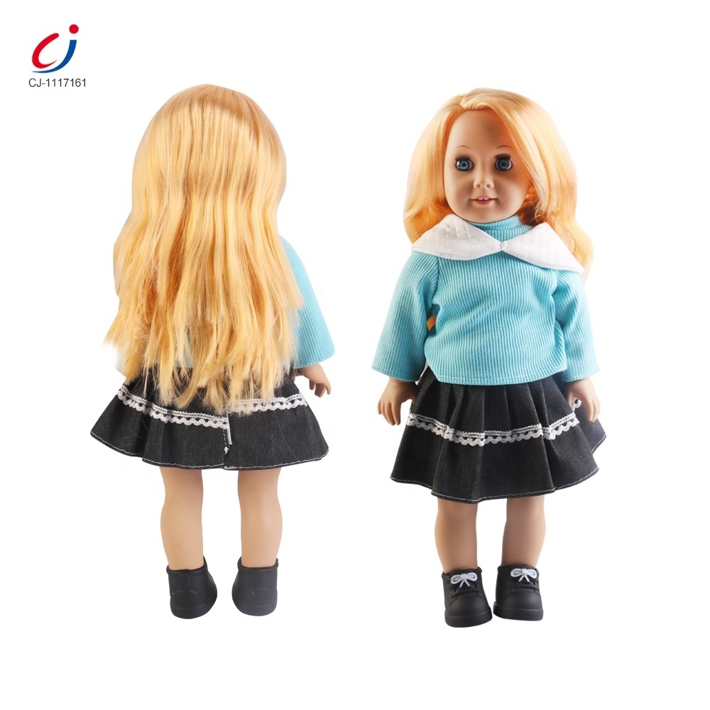 Wholesale girls children muneca para ninas fashion baby dolls girl toy bonecas vinyl 18 inch dolls for girls