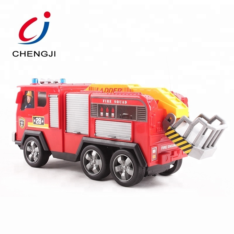 Hot selling electric fire engine toys kids mini rc truck with music