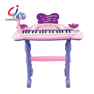 Chengji Popular baby musical instrument electronic learning plastic keyboard piano toy