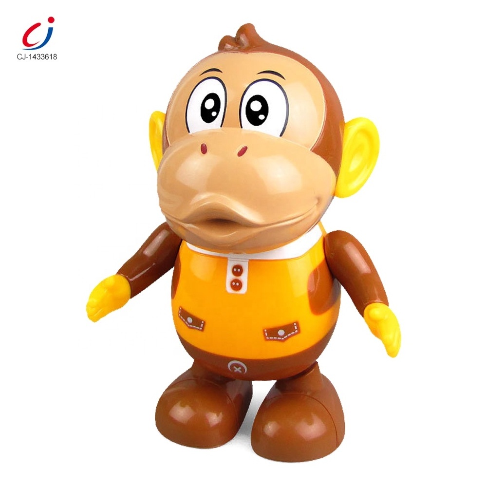 Wholesale new child toy walking light music interactive toys plastic electric swing dancing monkey toy